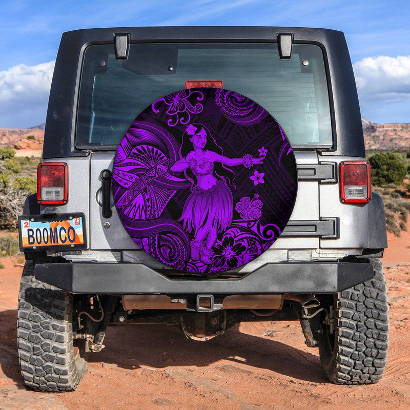 Hawaii Hula Girl Polynesian Spare Tire Cover Unique Style - Purple LT8 - Wonder Print Shop