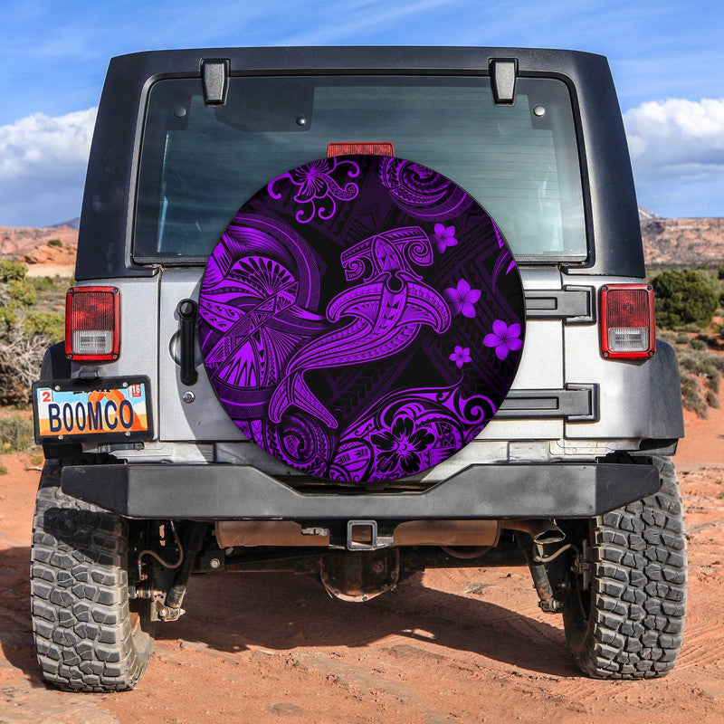 hawaii-hammer-shark-polynesian-spare-tire-cover-unique-style-purple