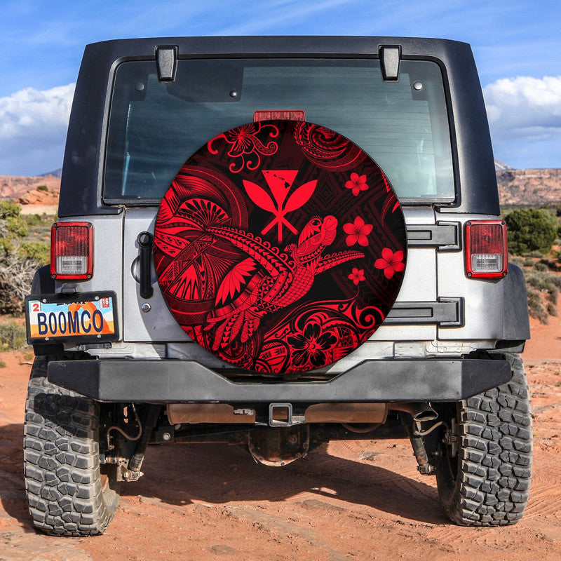 hawaii-turtle-map-polynesian-spare-tire-cover-kanaka-maoli-unique-style-red