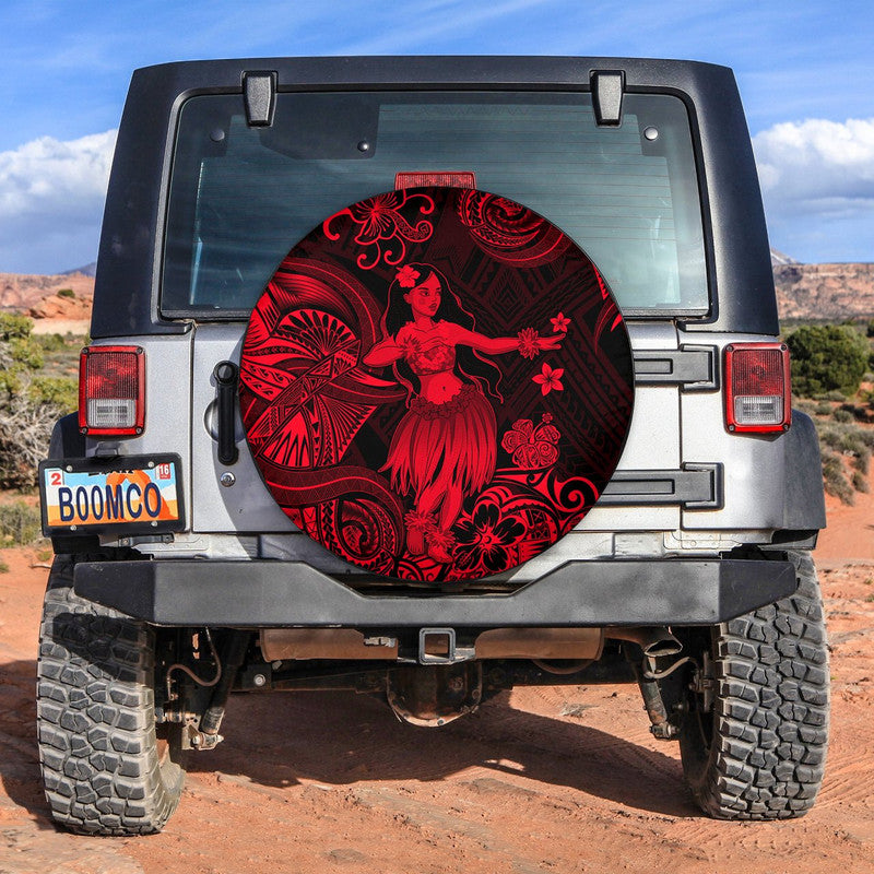 Hawaii Hula Girl Polynesian Spare Tire Cover Unique Style - Red LT8 - Wonder Print Shop