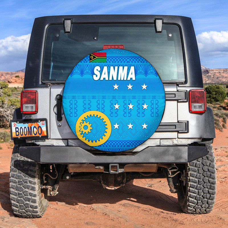 Vanuatu Sanma Province Spare Tire Cover Vanuatu Pattern Traditional Style LT8 - Wonder Print Shop
