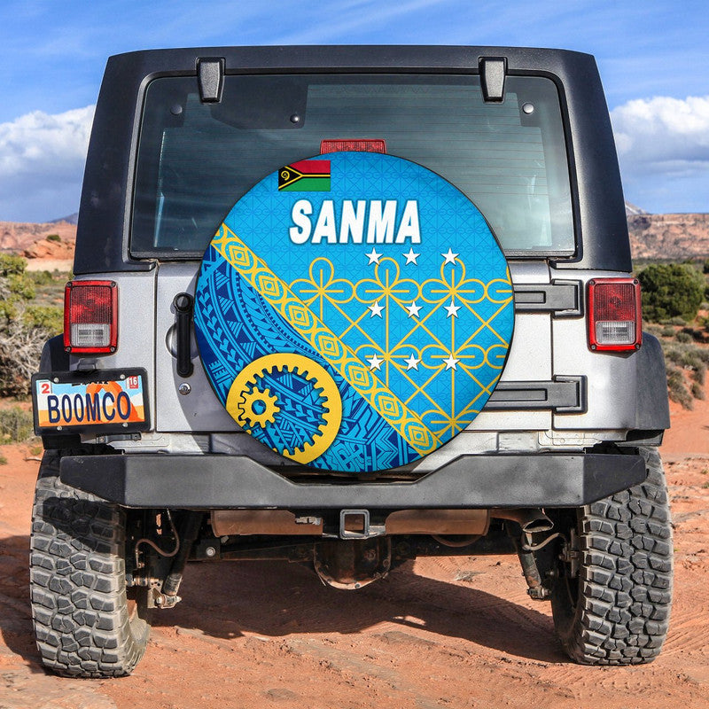 Vanuatu Sanma Province Spare Tire Cover Vanuatu Pattern Unique Style LT8 - Wonder Print Shop