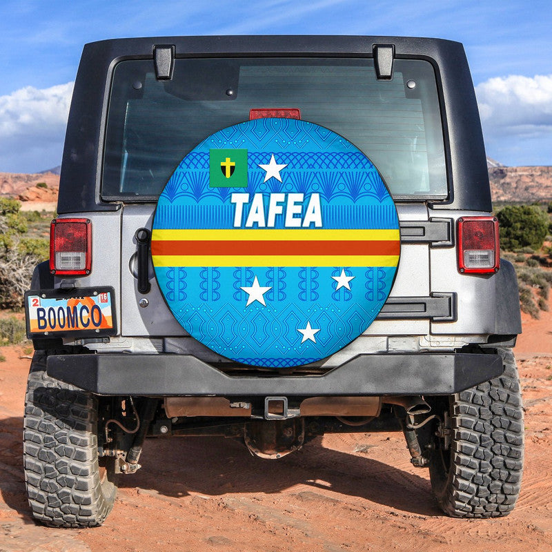 Vanuatu Tafea Province Spare Tire Cover Vanuatu Pattern Traditional Style LT8 - Wonder Print Shop