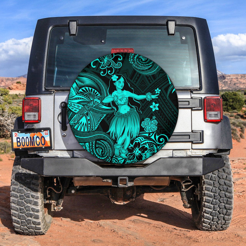 Hawaii Hula Girl Polynesian Spare Tire Cover Unique Style - Turquoise LT8 - Wonder Print Shop