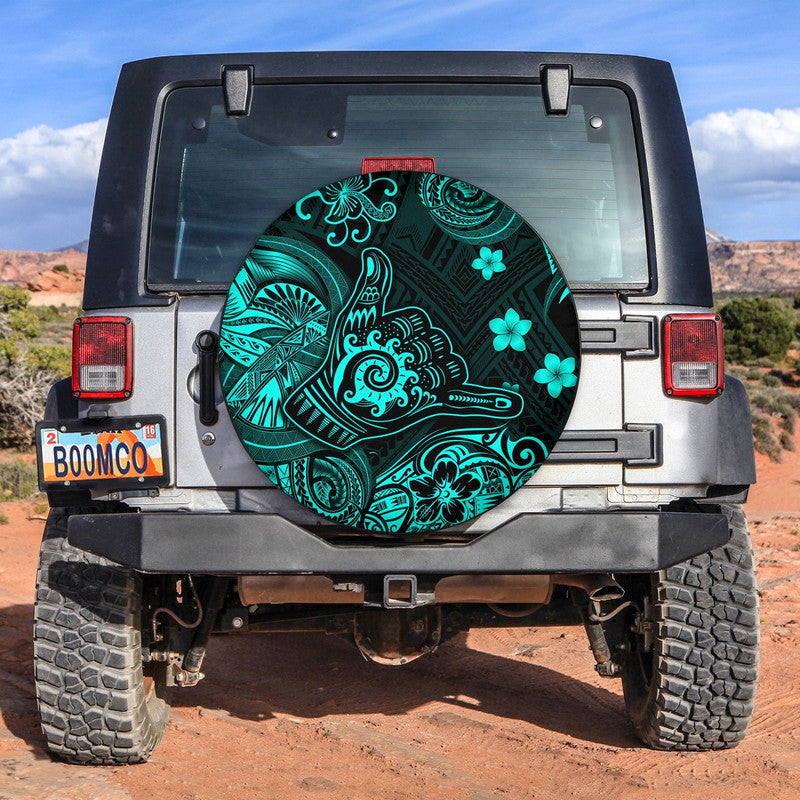 Hawaii Shaka Polynesian Spare Tire Cover Unique Style - Turquoise LT8 - Wonder Print Shop