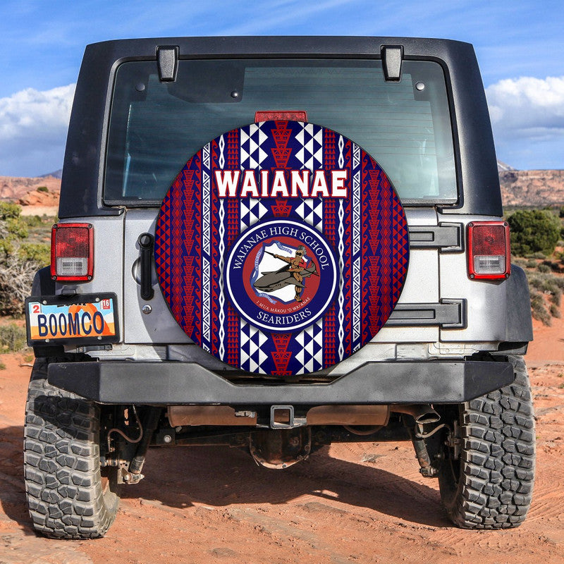Hawaii Waianae High School Spare Tire Cover Seariders Simple Style LT8 - Wonder Print Shop