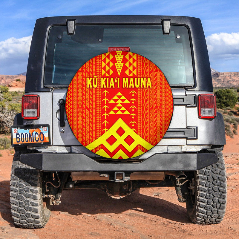 Hawaii Ku Kiai Mauna Spare Tire Cover We Are Mauna Kea Unique Vibes LT8 - Wonder Print Shop