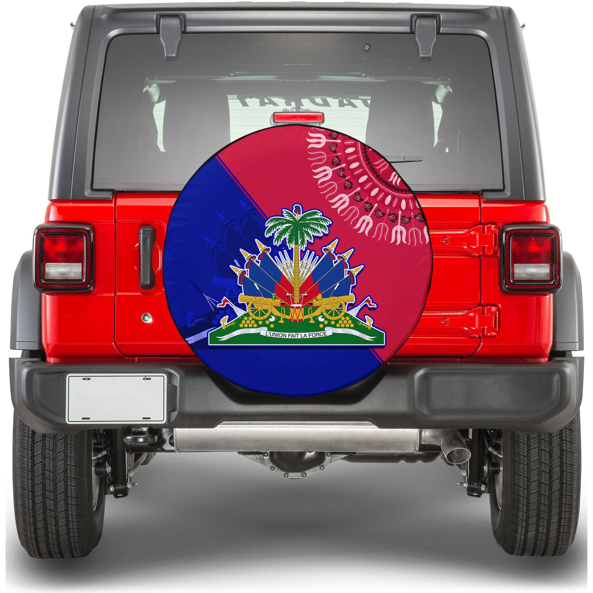 Haiti Spare Tire Cover Haiti Flag Dashiki Simple Style - Wonder Print Shop