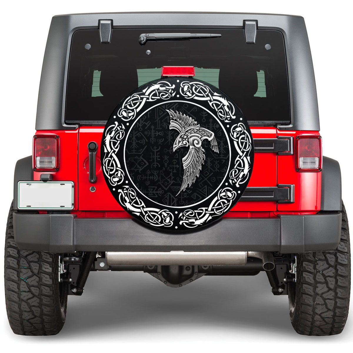 Viking Special Raven Tattoo Viking Spare Tire Cover RLT12 - Wonder Print Shop
