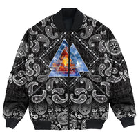 Viking Bomber Jacket Special Valknut with Bandana Paisley Style RLT12 - Wonder Print Shop