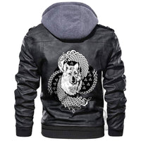 Viking Spiritual Symbol Of Legendary Wolf From Ancient Mythology Leather Jacket RLT12 - Wonder Print Shop