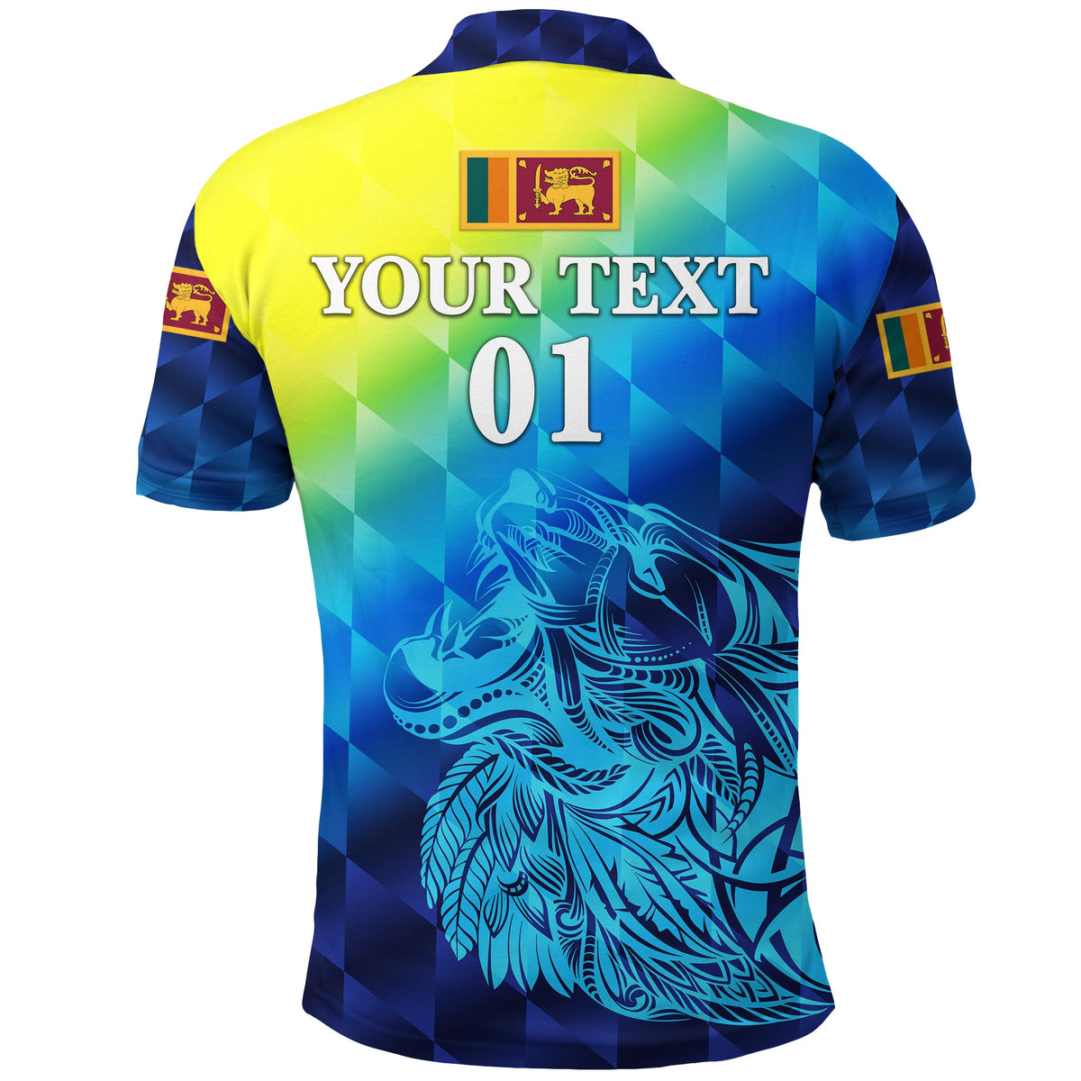 Custom Sri Lanka Polo Shirt Lion Vibes LT8 - Wonder Print Shop