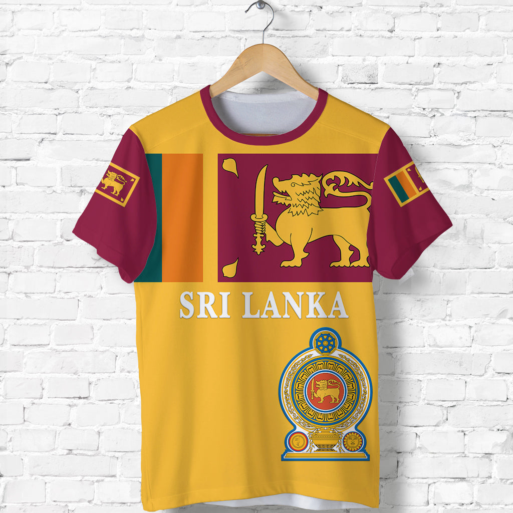 Custom Sri Lanka T Shirt Flag Vibes LT8 - Wonder Print Shop