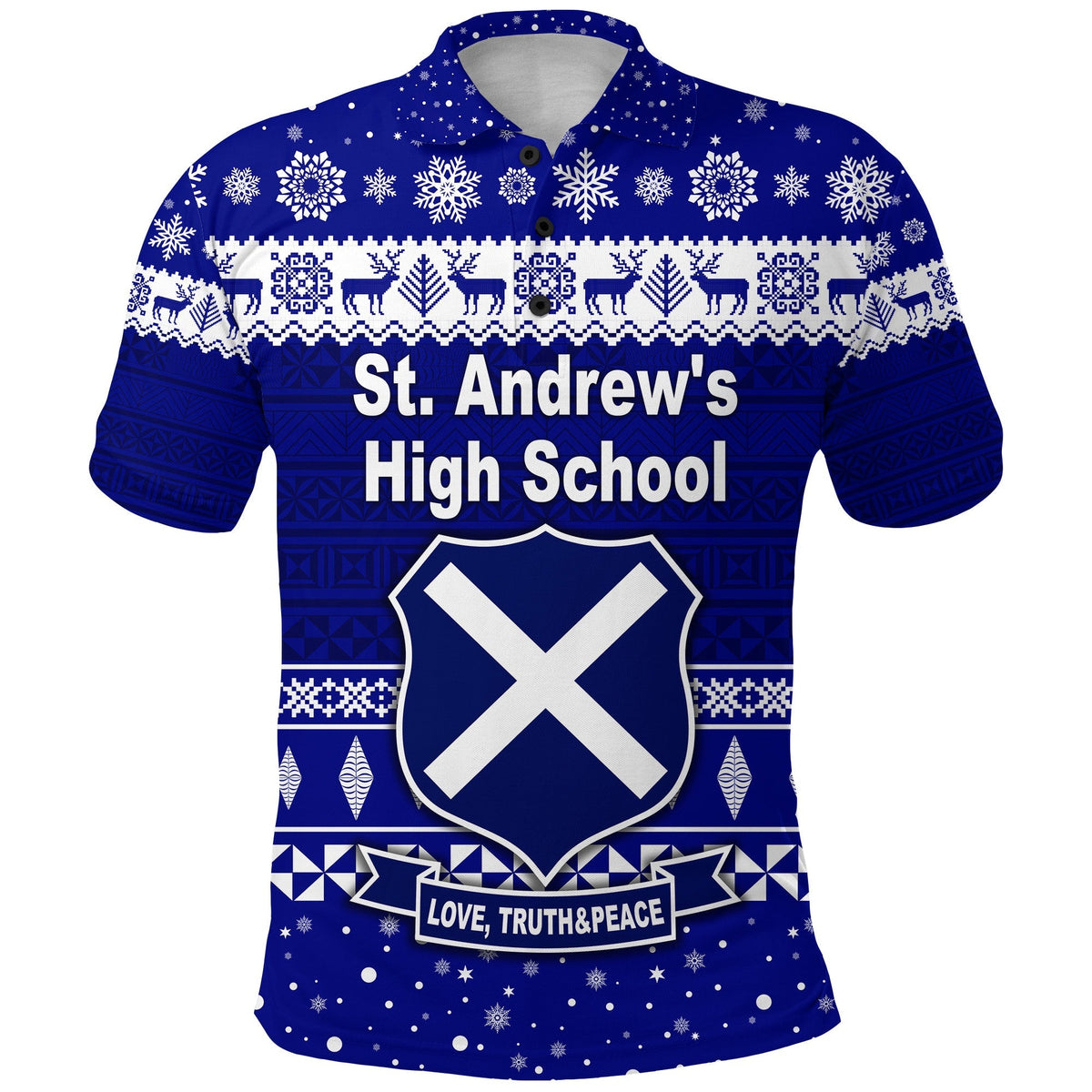 St. andrews High School Polo Shirt Christmas Simple Style LT8 - Wonder Print Shop