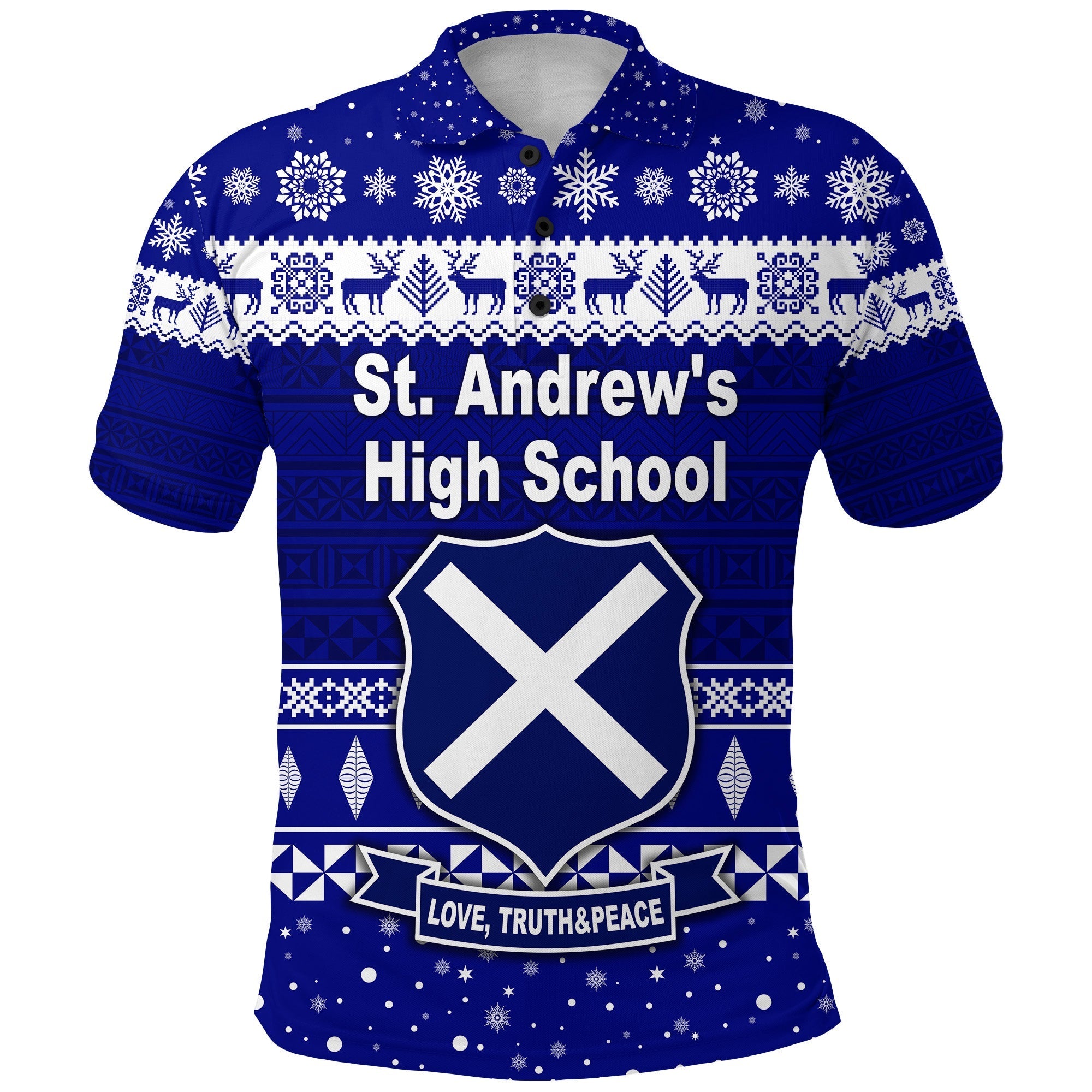 St. andrews High School Polo Shirt Christmas Simple Style LT8 - Wonder Print Shop