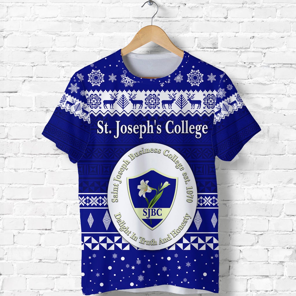 Custom St. Josephs College Christmas T Shirt Simple Style LT8 - Wonder Print Shop