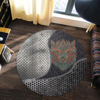 viking-carpet-stylized-wolf-in-ethnic-dark-background-round-carpet