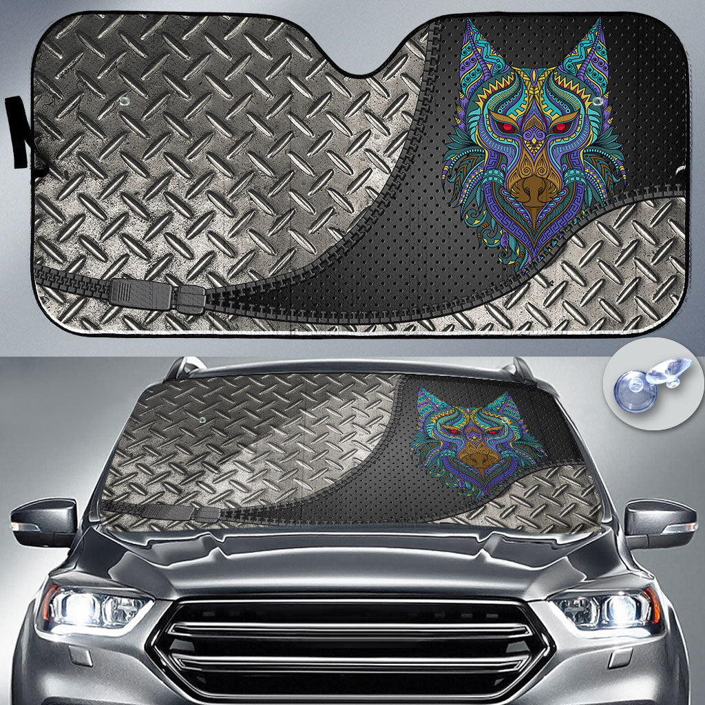 viking-auto-sun-shades-stylized-wolf-in-ethnic-auto-sun-shades