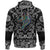 Viking Hoodie Stylized dog in ethnic dark with Bandana Paisley Style RLT12 - Wonder Print Shop