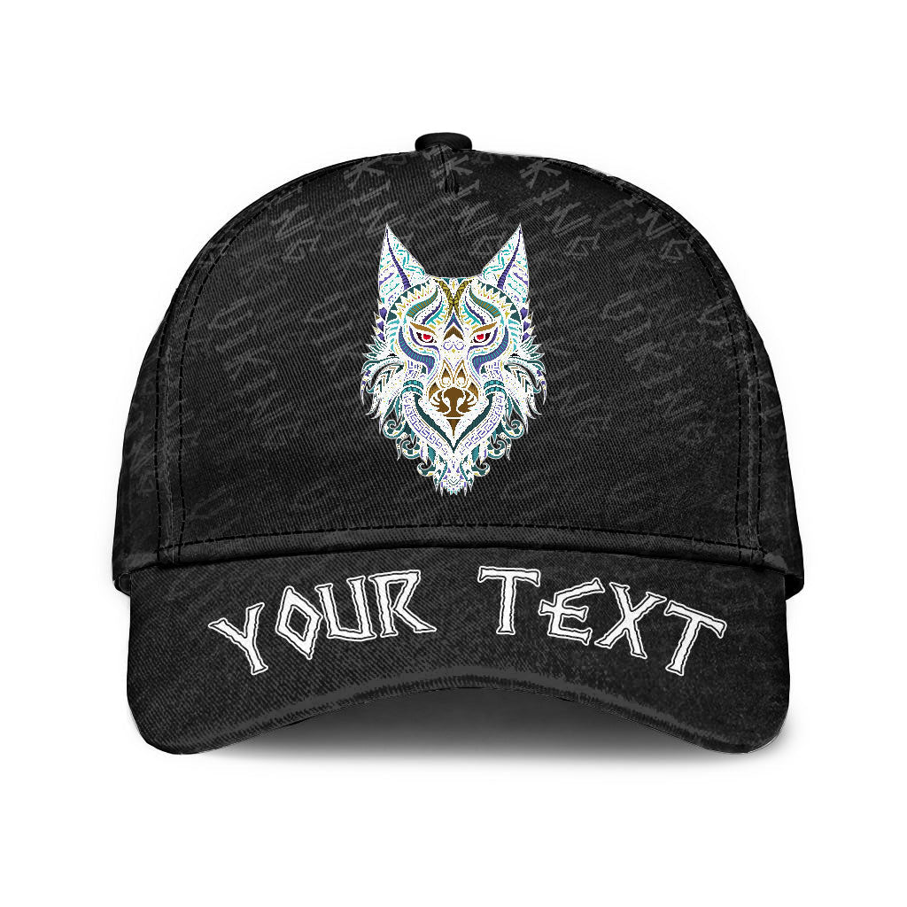 viking-classic-cap-custom-stylized-wolf-in-ethnic-classic-cap