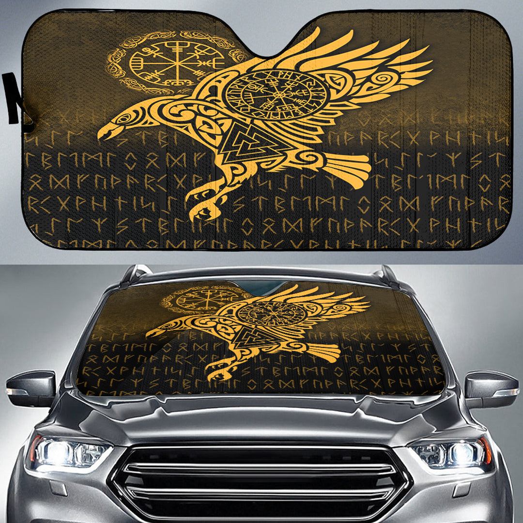 viking-auto-sun-shades-raven-vegvisir-tattoo-gold-version-auto-sun-shades