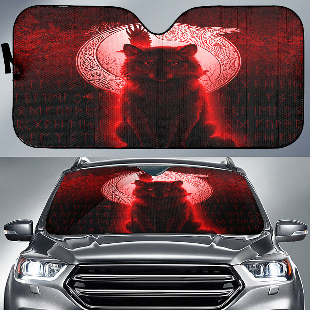 viking-auto-sun-shades-fenrir-viking-wolf-red-version-auto-sun-shades