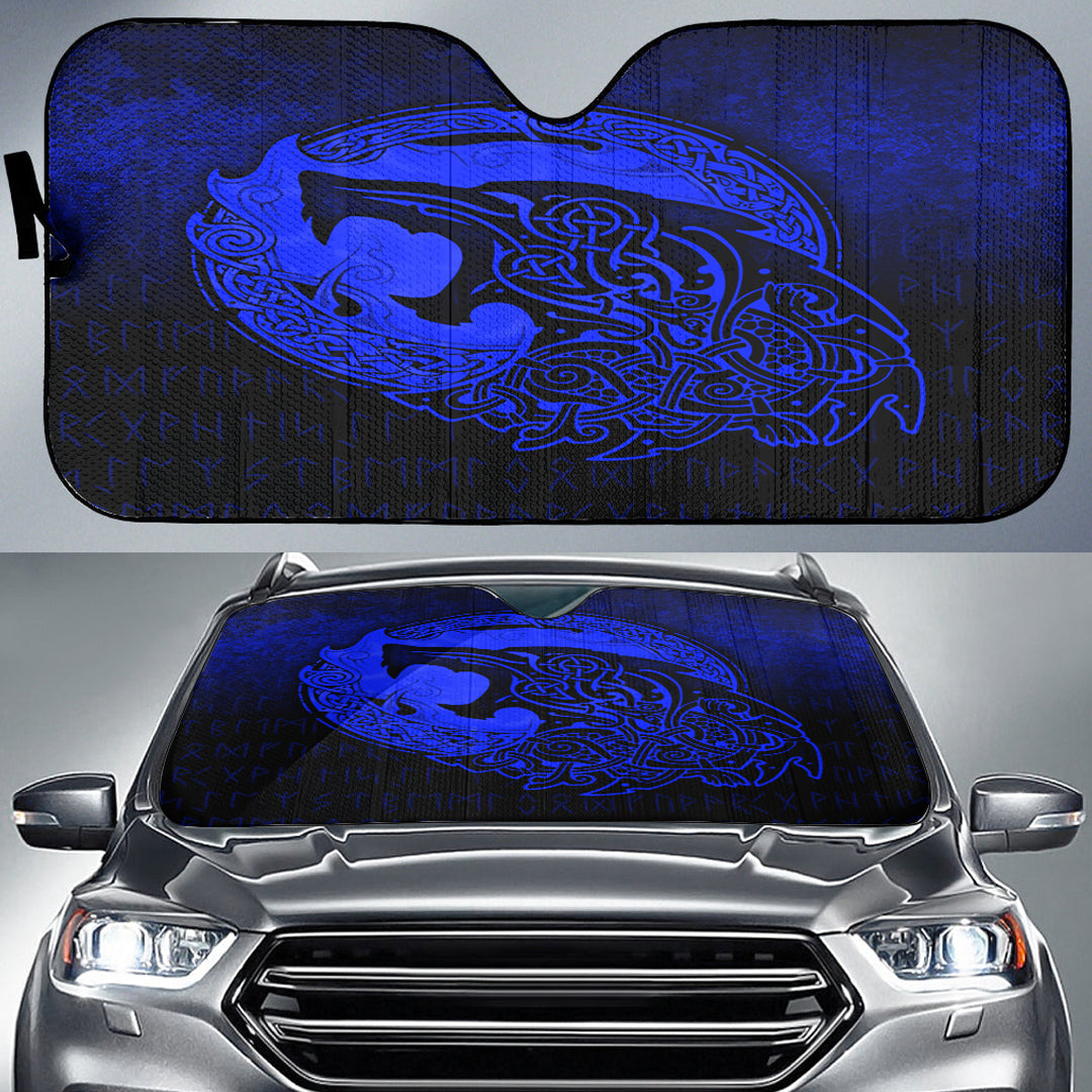 viking-auto-sun-shades-fenrir-viking-3d-tattoo-blue-version-auto-sun-shades