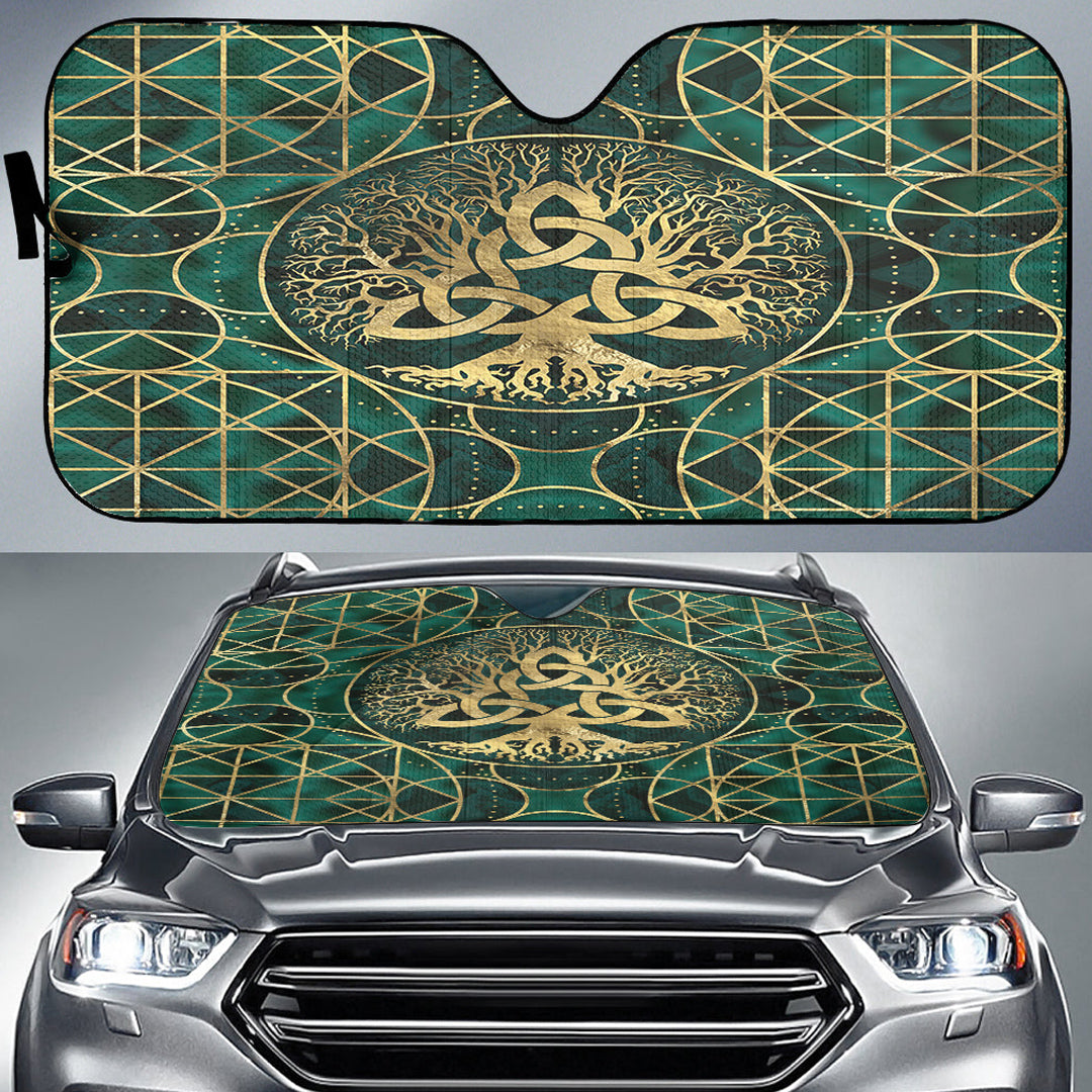 viking-auto-sun-shades-tree-of-life-with-triquetra-malachite-and-gold-auto-sun-shades