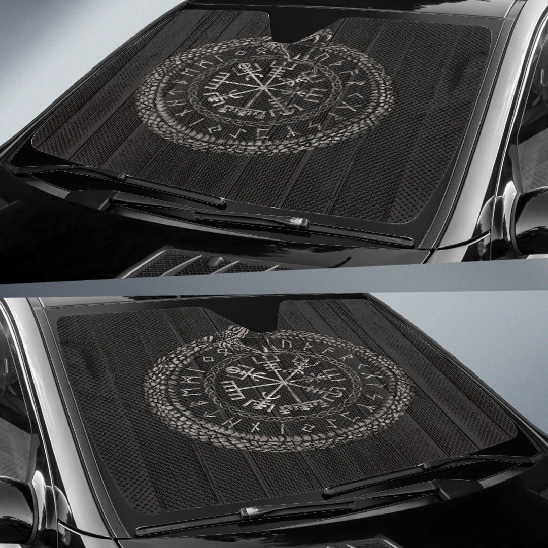 viking-auto-sun-shades-viking-vegvisir-with-ouroboros-and-runes-auto-sun-shades