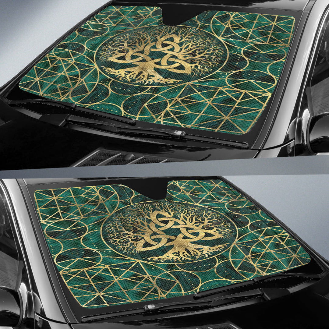 viking-auto-sun-shades-tree-of-life-with-triquetra-malachite-and-gold-auto-sun-shades