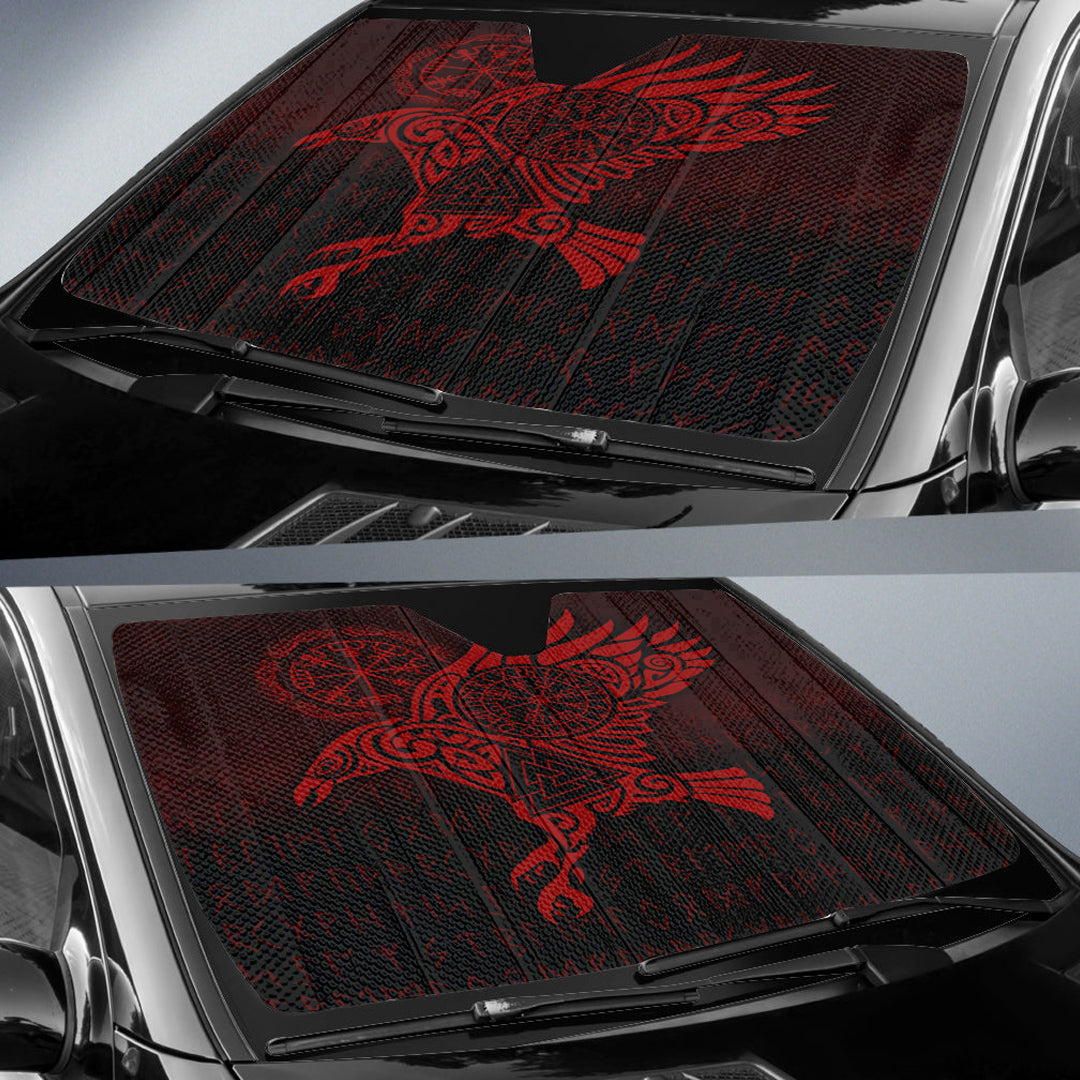 viking-auto-sun-shades-raven-vegvisir-tattoo-red-version-auto-sun-shades