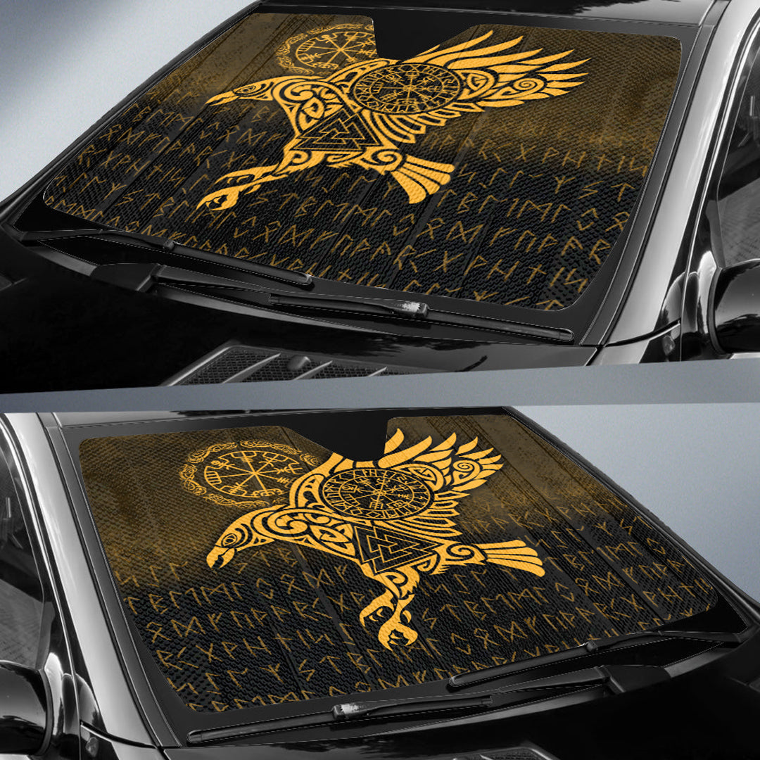 viking-auto-sun-shades-raven-vegvisir-tattoo-gold-version-auto-sun-shades