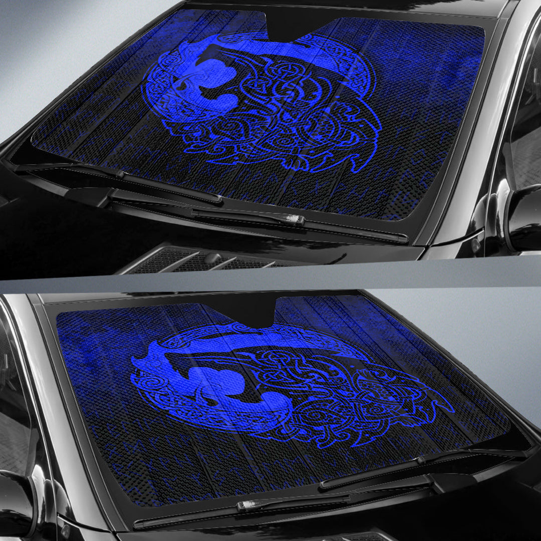 viking-auto-sun-shades-fenrir-viking-3d-tattoo-blue-version-auto-sun-shades