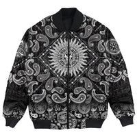 Viking Bomber Jacket Sun Wolf Ethic with Bandana Paisley Style RLT12 - Wonder Print Shop