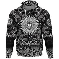 Viking Hoodie Sun Wolf Ethic with Bandana Paisley Style RLT12 - Wonder Print Shop