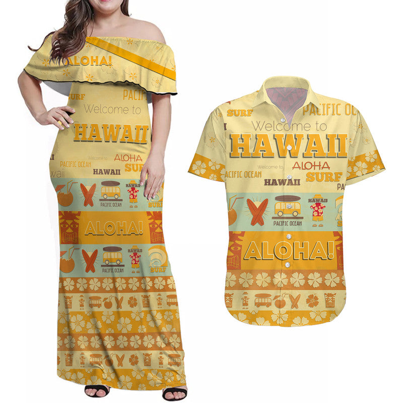 Hawaii Surf Retro Style Matching Hawaiian Shirt And Dress LT9 - Wonder Print Shop