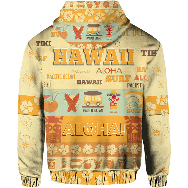 Hawaii Surf Retro Style Hoodie - Wonder Print Shop