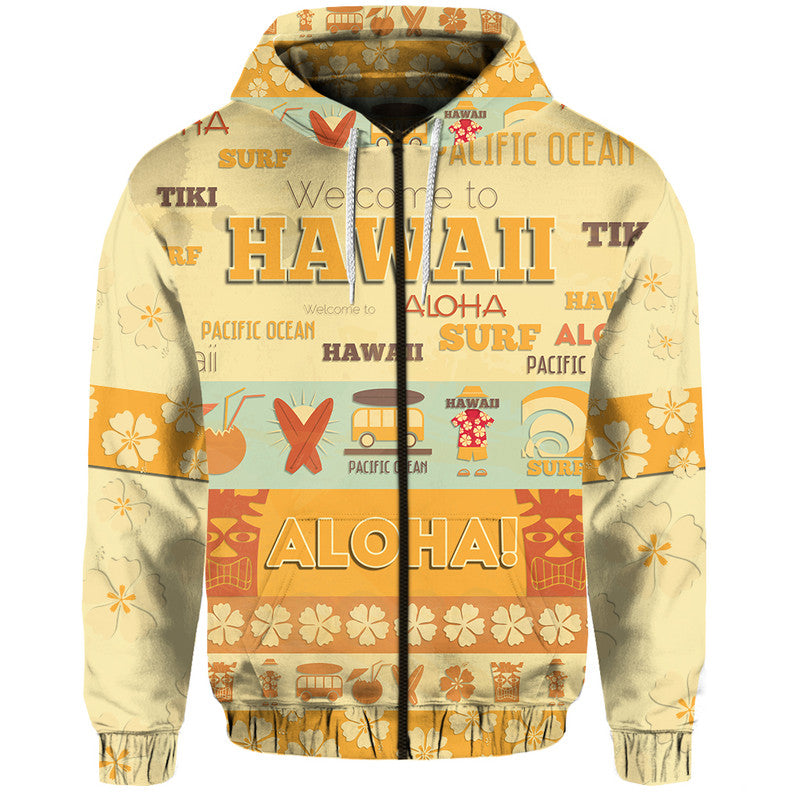 Hawaii Surf Retro Style Hoodie - Wonder Print Shop