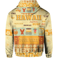 Custom Hawaii Surf Retro Style Hoodie - Wonder Print Shop
