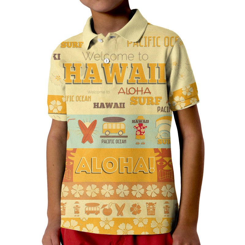 Hawaii Surf Retro Style Polo Shirt - Wonder Print Shop