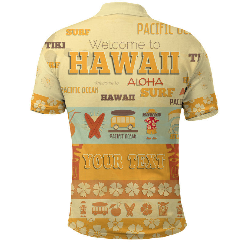 Custom Hawaii Surf Retro Style Polo Shirt - Wonder Print Shop