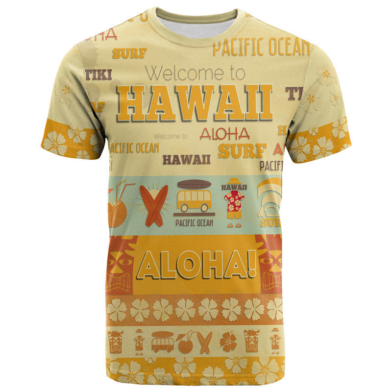 Custom Hawaii Surf Retro Style T Shirt - Wonder Print Shop