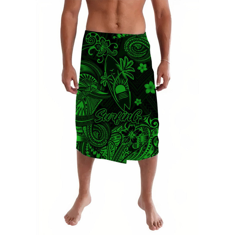 Hawaii Surfing Polynesian Lavalava Unique Style - Green LT8 - Wonder Print Shop