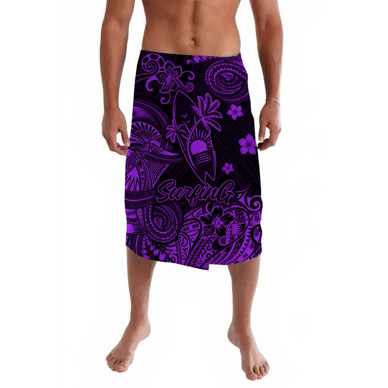 Hawaii Surfing Polynesian Lavalava Unique Style - Purple LT8 - Wonder Print Shop