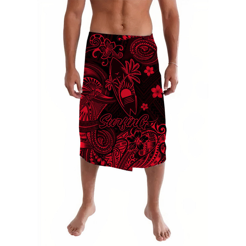 Hawaii Surfing Polynesian Lavalava Unique Style - Red LT8 - Wonder Print Shop