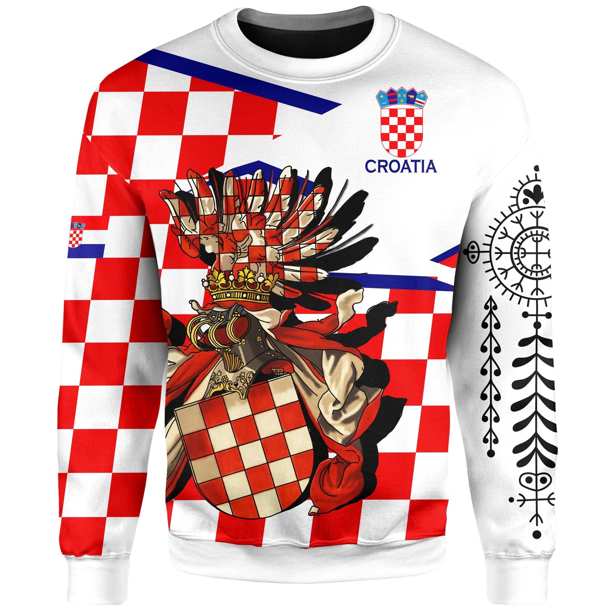 croatia-sweatshirt-croatian-tattoo-knitted-long-sleeved-sweater