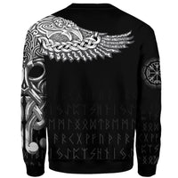 Viking Sweatshirt The Raven Of Odin Tattoo Style RLT12 - Wonder Print Shop