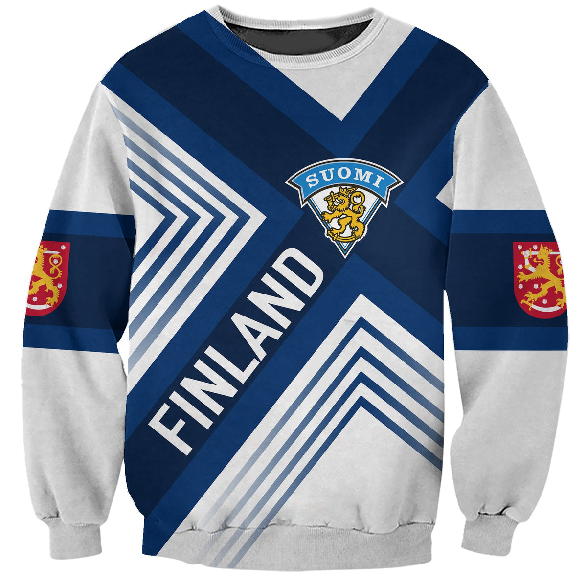 Personalised Finland Ice Hockey World Championships Suomi Sweatshirt - White Version - Wonder Print Shop