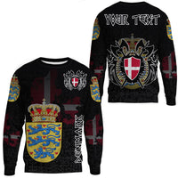 (Custom) Viking - Denmark Flag and Map Sweatshirts style Viking Geri and Freki RLT12 - Wonder Print Shop
