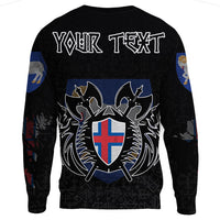 (Custom) Viking - Faroe Islands Flag and Map Sweatshirts style Viking Geri and Freki RLT12 - Wonder Print Shop